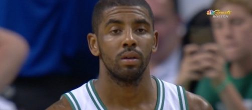 Kyrie Irving made his preseason debut for the Boston Celtics on Monday night in a win over the Charlotte Hornets. [Image via NBA/YouTube]