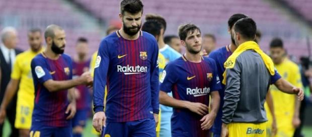Pese a la victoria, varios jugadores blaugranas mostraron su preocupación por la situación Pese a la victoria, varios jugadores blaugranas mostraron su preocupación por la situación