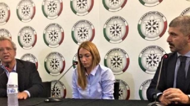 Mentana ospite da Casapound a Roma