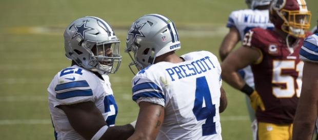 Prescott and Elliott cleaned up against Redskins (Photo Credit:Keith Allision/Flickr) Prescott and Elliott cleaned up against Redskins (Photo Credit:Keith Allision/Flickr)
