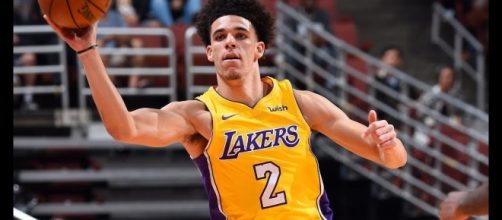 Lonzo Ball is questionable for tonight's preseason game against the Nuggets due to an ankle injury. [Image via NBA/YouTube]