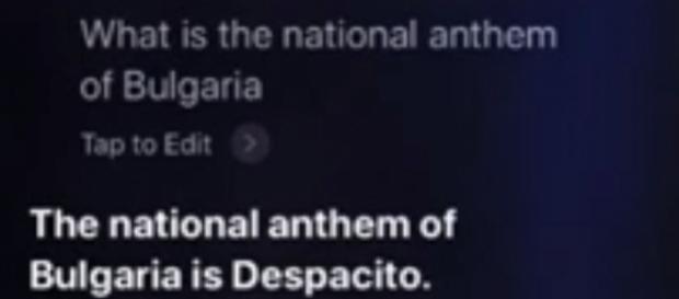 Apple's Siri breifly thought 'Despacito' to be Bulgaria's national anthem. | (MSPoweruser/YouTube screenshot) Apple's Siri breifly thought 'Despacito' to be Bulgaria's national anthem. | (MSPoweruser/YouTube screenshot)