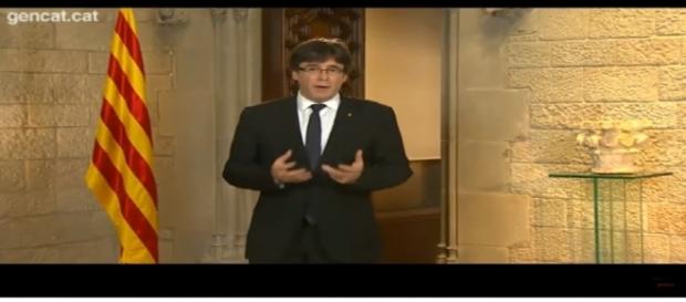 Speech of Carles Puigdemont - Youtube/ Europa Press Speech of Carles Puigdemont - Youtube/ Europa Press