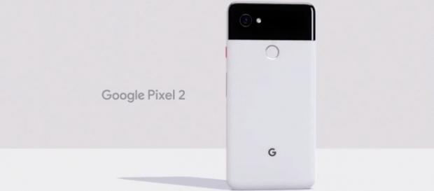 The new Google Pixel 2 smartphone with its distinctive, two-tone color scheme. | Image Credit (TechCrunch/YouTube screenshot) The new Google Pixel 2 smartphone with its distinctive, two-tone color scheme. | Image Credit (TechCrunch/YouTube screenshot)