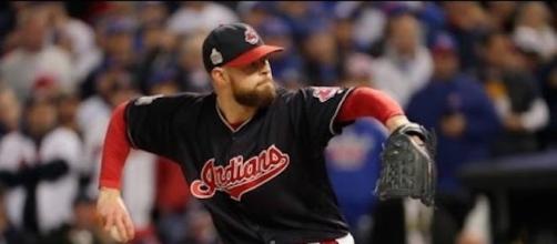 Former Cy Young Award winner Corey Kluber (18-4, 2.25 ERA) gets the start for Game 2 of the Yankees-Indians ALDS. [Image via MLB/YouTube]