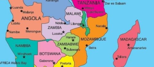Il Mozambico nella cartina geografica