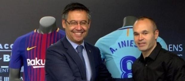 Renovación de por vida entre Andrés Iniesta y Barcelona. Renovación de por vida entre Andrés Iniesta y Barcelona.