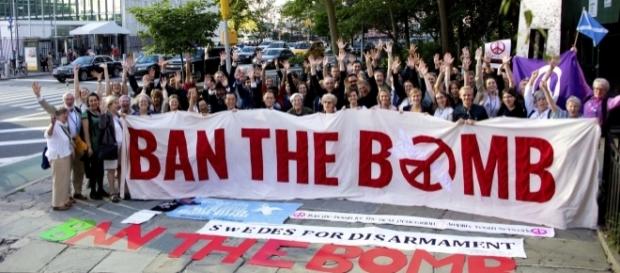 Une partie des activistes ayant contribué à la campagne ICAN Une partie des activistes ayant contribué à la campagne ICAN