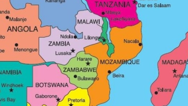Il Mozambico nella cartina geografica
