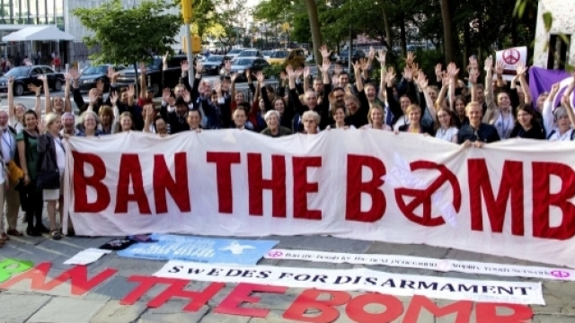 Une partie des activistes ayant contribué à la campagne ICAN