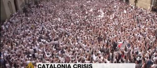 Catalonia vote: Thousands rally for unity in Madrid, Barcelona Image - Al Jazeera | YouTube