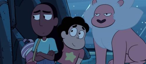 Connie, Steven, and Lion on the new sneak peek video. Credits to: Youtube/Cartoon Network
