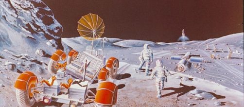 Future moon colony (Image courtesy NASA)