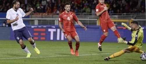 Il gol di Chiellini non è bastato all'Italia per superare la Macedonia