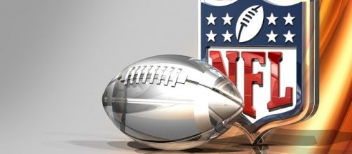 Silver Football and NFL Logo Over Bronze Silk Background [Image by C_osett|Flickr| Cropped | Public Domain Mark 1.0 ]