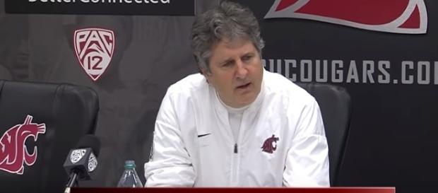 WSU head coach Mike Leach speaking about the Cougars. - Youtube screen capture / Washington State University WSU head coach Mike Leach speaking about the Cougars. - Youtube screen capture / Washington State University