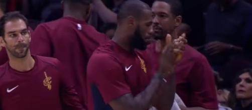 Cleveland Cavaliers beat Indians Pacers in NBA preseason game. -- Youtube screen capture / NBA