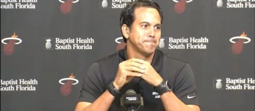 Miami Heat coach Erik Spoelstra is satisfied with his team's performance -- FOXSportsFlorida FOXSportsSun via YouTube