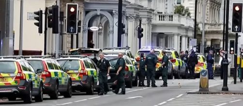 The driver of a car that injured 11 people in London has been questioned and released [Image: YouTube/Fox News]