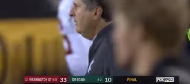 Washington State beat Oregon 33-10 on October 8, 2017. -- Youtube screen capture / ESPN Washington State beat Oregon 33-10 on October 8, 2017. -- Youtube screen capture / ESPN
