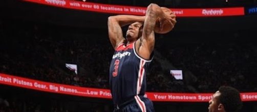 Bradley Beal scored 11 points in the Wizards' preseason win over Cleveland Sunday. [Image via NBA/YouTube screencap]