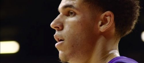 Lakers rookie Lonzo Ball might be done for the preseason -- (Image Credit: NBA via YouTube)