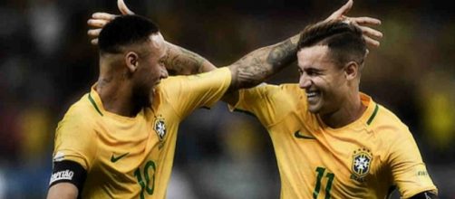 Neymar y Coutinho, inseparables en Brasil - foottheball.com
