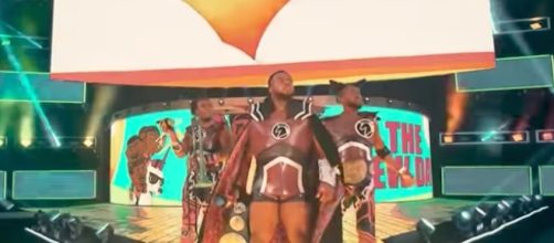 The New Day put their 'SmackDown' tag team titles on the line at 'Hell in a Cell 2017' PPV. [Image via WWE/YouTube]