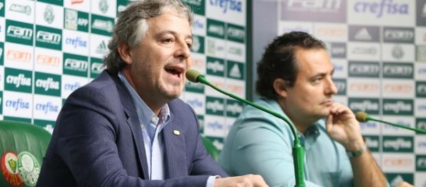 Paulo Nobre, ex-presidente, e Alexandre Mattos, executivo de futebol do Palmeiras Paulo Nobre, ex-presidente, e Alexandre Mattos, executivo de futebol do Palmeiras