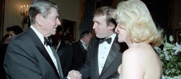 Reagan with Donald and Ivana Trump/photo via Wikimedia commons Reagan with Donald and Ivana Trump/photo via Wikimedia commons