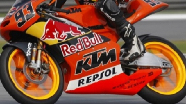 Marc Marquez con la KTM nella 125