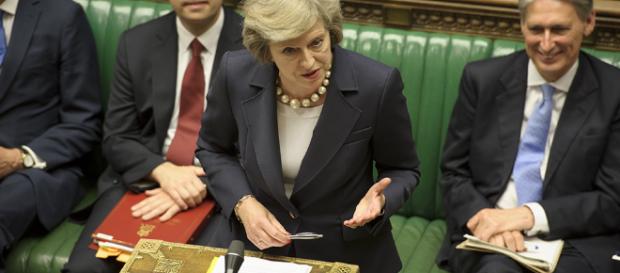 Theresa May addressing the opposition in Prime Minister Questions - UK Parliament - Flickr Theresa May addressing the opposition in Prime Minister Questions - UK Parliament - Flickr
