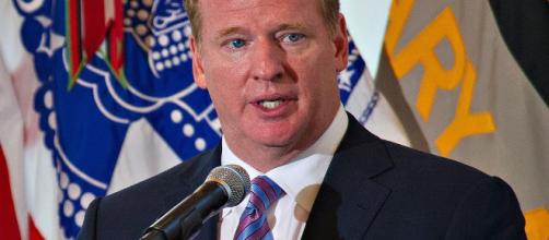 NFL Commissioner Roger Goodell in better days...photo credit SSG Teddy Wade, U.S. State Dept. via Wikimedia Commons