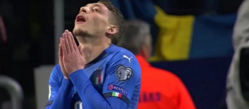 Belotti dopo aver sfiorato il gol in Svezia-Italia