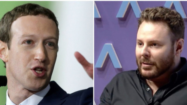 Mark Zuckerberg e l'ex presidente di Facebook Sean Parker