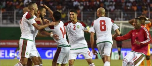 La grande gioia dei giocatori del Marocco dopo la vittoria che vale la qualificazione ai Mondiali 2018