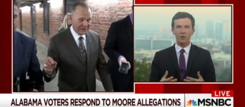 News reporting on Roy Moore (Image via YouTube/MSNBC)