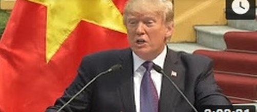 President Trump in Hanoi [Image Credit: President Trump/YouTube screencap]