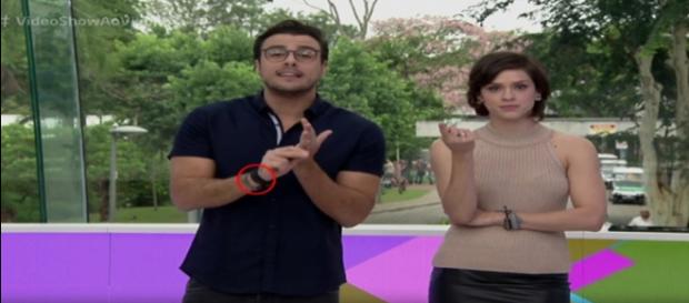 Ator apresentando o Vídeo Show com Sophia Abrahão - Foto: Reprodução Ator apresentando o Vídeo Show com Sophia Abrahão - Foto: Reprodução