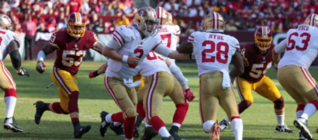 C. J. Beathard threw for two touchdowns on Sunday and ran for another. Image Source: Flickr | Keith Allison C. J. Beathard threw for two touchdowns on Sunday and ran for another. Image Source: Flickr | Keith Allison