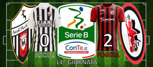 Termina 0-2 Ascoli-Foggia, match valido per la 14^ giornata del campionato di Serie B ConTe.it 2017/18 Termina 0-2 Ascoli-Foggia, match valido per la 14^ giornata del campionato di Serie B ConTe.it 2017/18