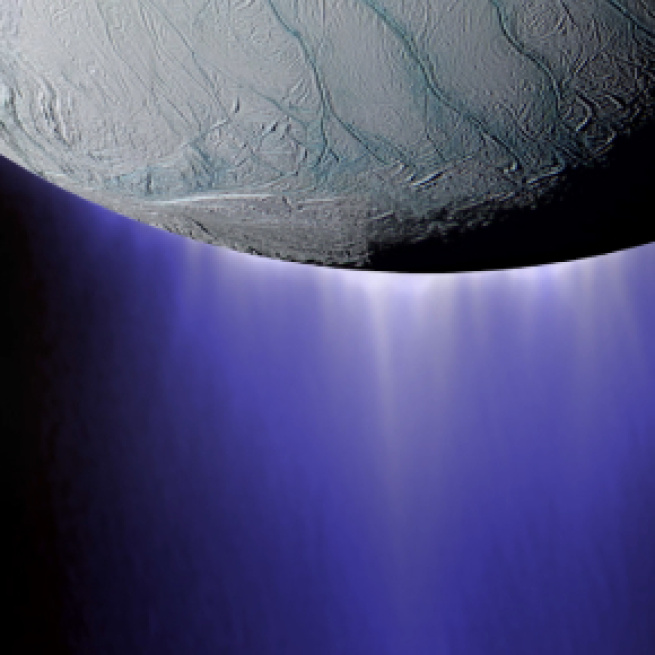 The plumes of Enceladus [Image courtesy of NASA JPL]
