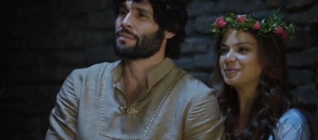 Lázaro se casa com Joana na novela (Foto: Reprodução/RecordTV) Lázaro se casa com Joana na novela (Foto: Reprodução/RecordTV)