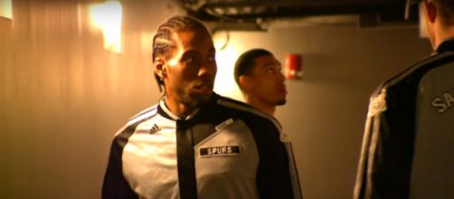 Kawhi Leonard is one of the guys currently sidelined for the San Antonio Spurs -- [Image via NBA via YouTube]