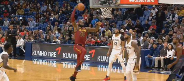 LeBron James goes up in the air (via YouTube - CliveNBAParody) LeBron James goes up in the air (via YouTube - CliveNBAParody)