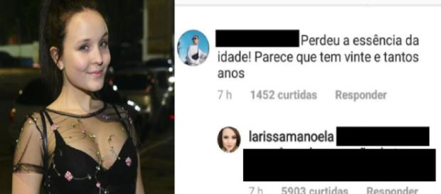 Larissa Manoela é chamada de velha e dá a melhor resposta Larissa Manoela é chamada de velha e dá a melhor resposta