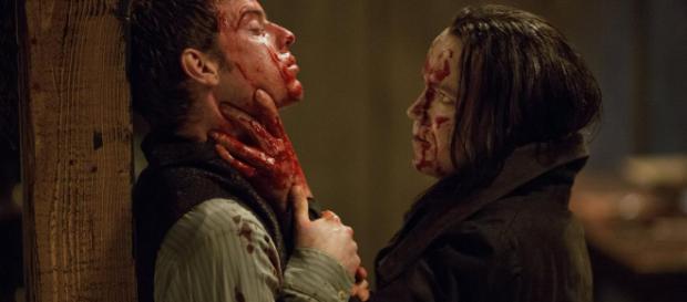 Victor Frankenstein e la sua creatura dalla serie tv Penny Dreadful Victor Frankenstein e la sua creatura dalla serie tv Penny Dreadful