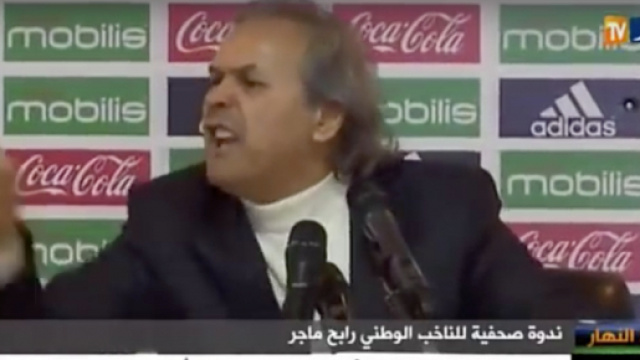 Rabah Madjer s'en est violemment pris &agrave; un journaliste apr&egrave;s la victoire face &agrave; la R&eacute;publique Centrafricaine (DR)