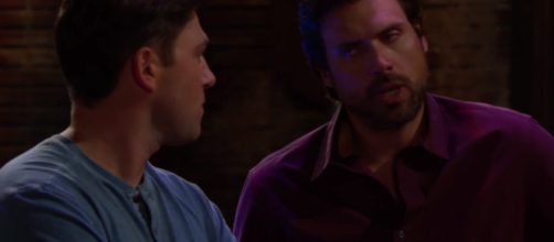 Nick and Noah find out about Chelsea's con game. (Image credit CBS_Young and Restless world view YouTube screencap).