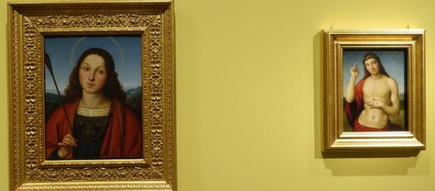 ll San Sebastiano e il Cristo Redentore Benedicente di Raffaello all'Accademia Carrara-foto ©Piergiorgio Pescali ll San Sebastiano e il Cristo Redentore Benedicente di Raffaello all'Accademia Carrara-foto ©Piergiorgio Pescali